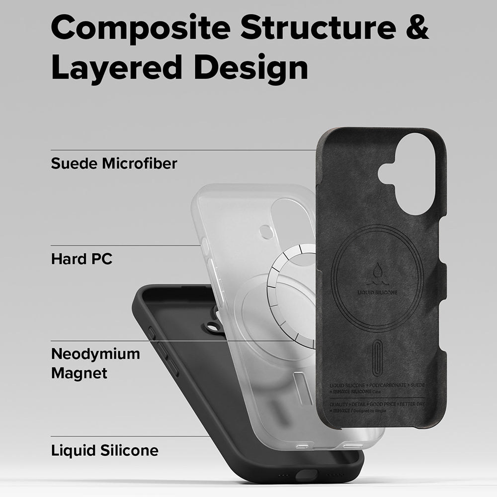 Ringke - Silicone Magnetic MagSafe - iPhone 17 - Black