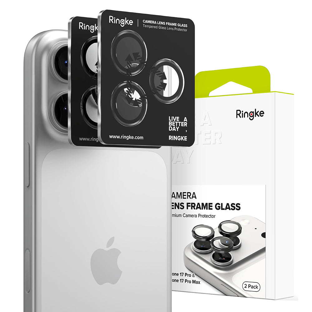 Ringke - Camera Lens Frame Glass - iPhone 17 Pro / iPhone 17 Pro Max - Black