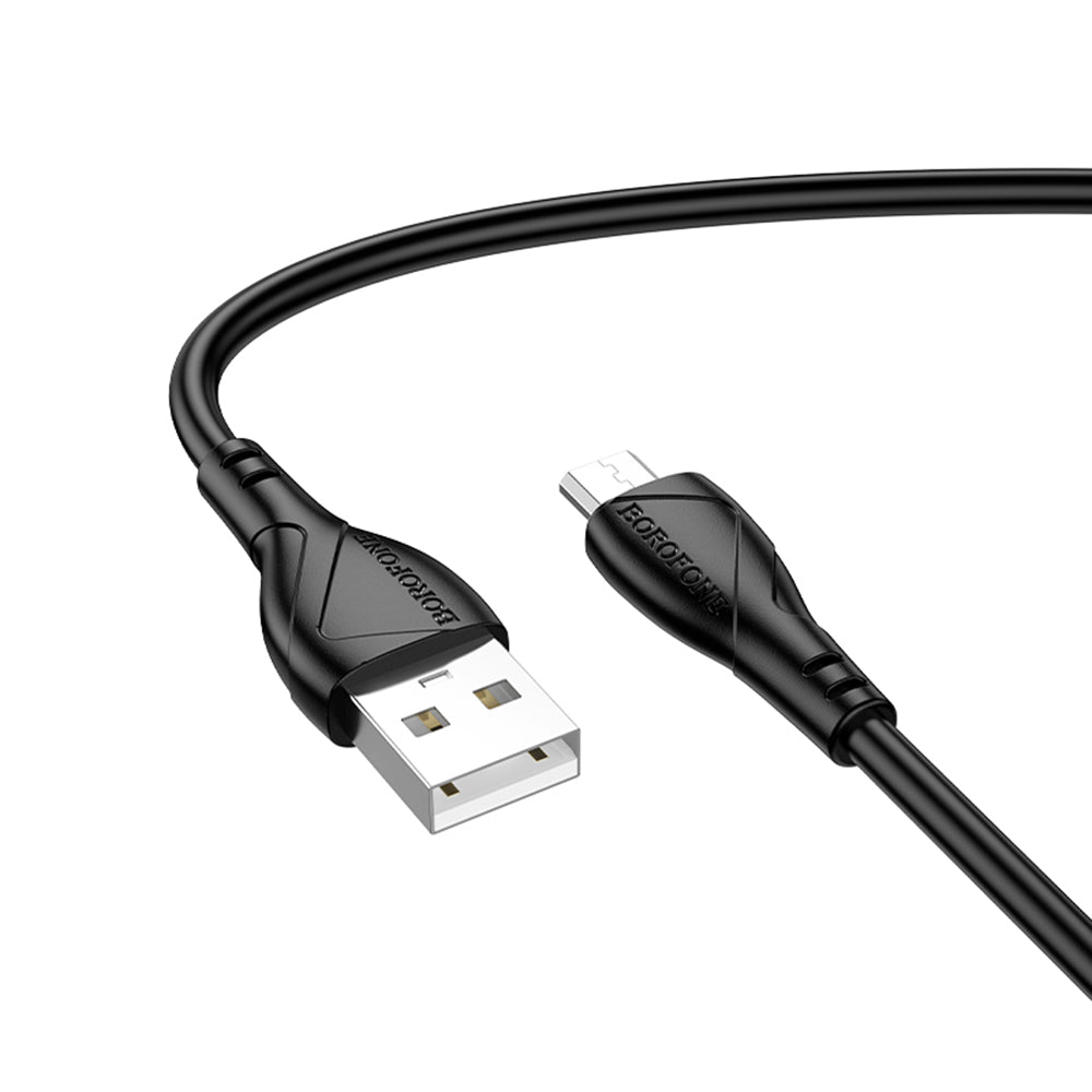 Borofone - Data Cable Energy Series (BX121) - USB to USB-Micro, PVC, 2.4A, 1m - Black