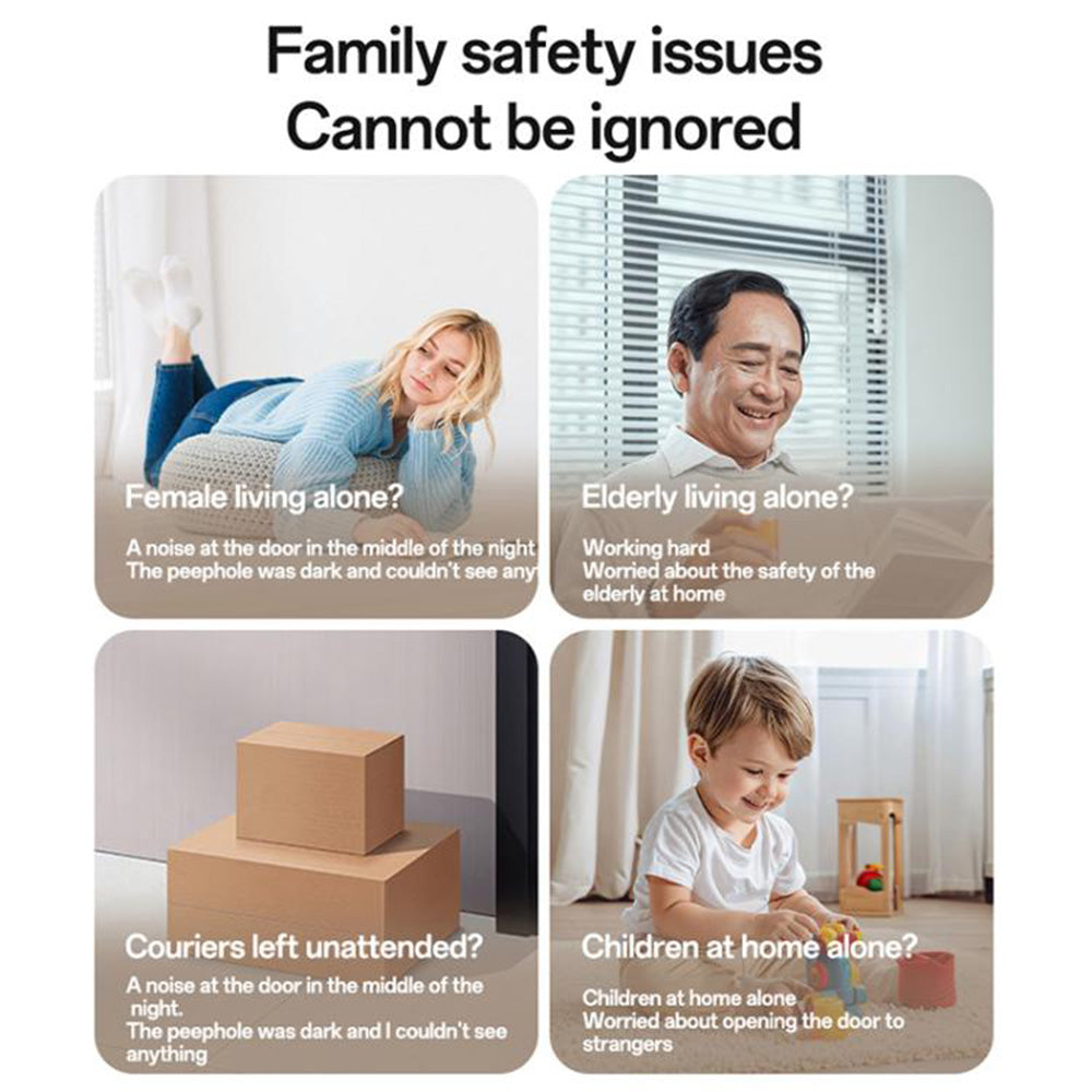 Yesido - Wireless Video Intercom Doorbell (KM27) - 2.4G, 2K HD 1080*720px, 1000mAh, 4.3" TFT Screen, UK Plug - White