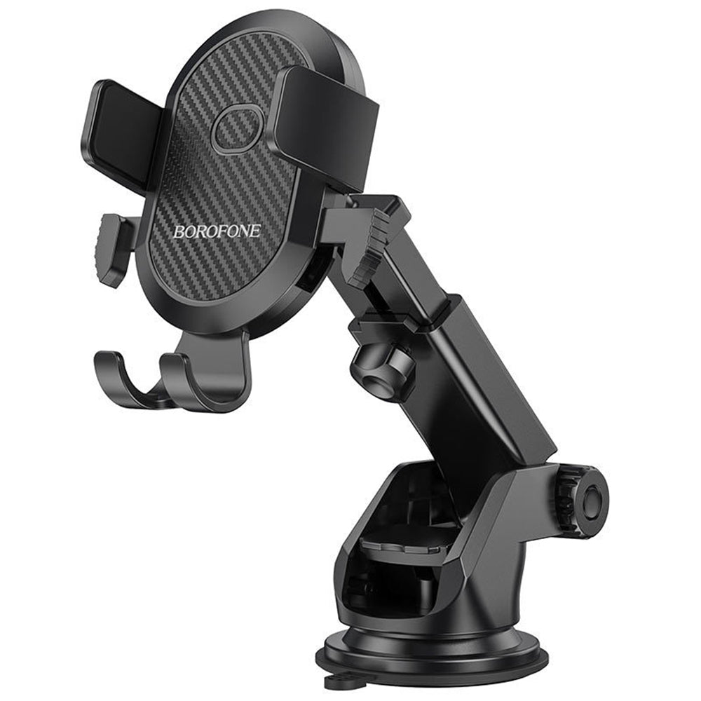 Borofone - Car Holder Amazing Bay (BH39) - with Suction Cup, for Dashboard/Windshield, 4.5-6.5" Phone - Black