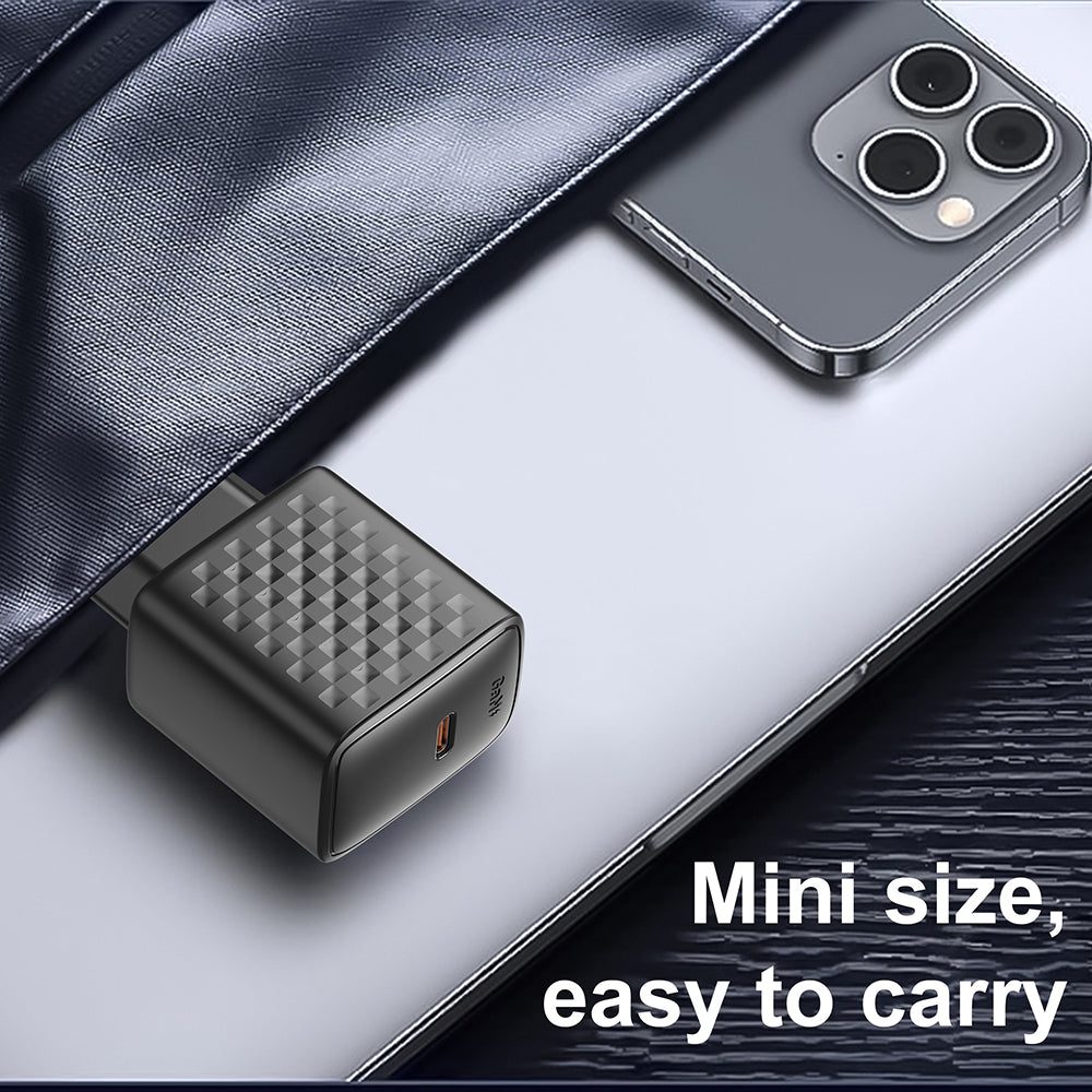 Lito - Wall Charger (LC13) - Type-C, PD20W, GaN, PC Fireproof, EU Plug - Black