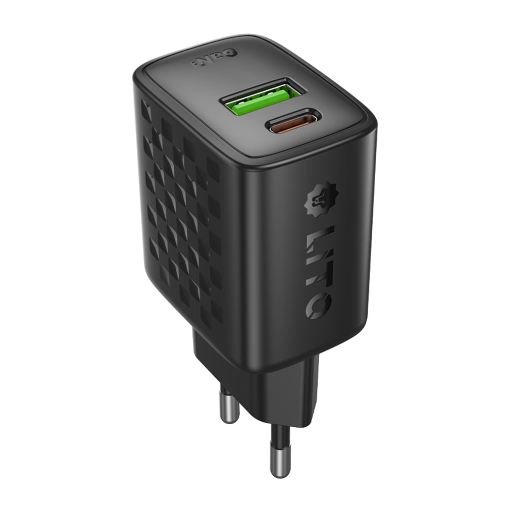 Lito - Wall Charger (LC19) - Type-C, USB Output, PD30W, GaN, PC Fireproof, EU Plug - Black