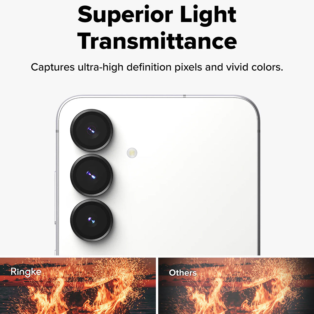 Ringke - Camera Lens Frame Glass (2 pack) - Galaxy S25 FE - Black