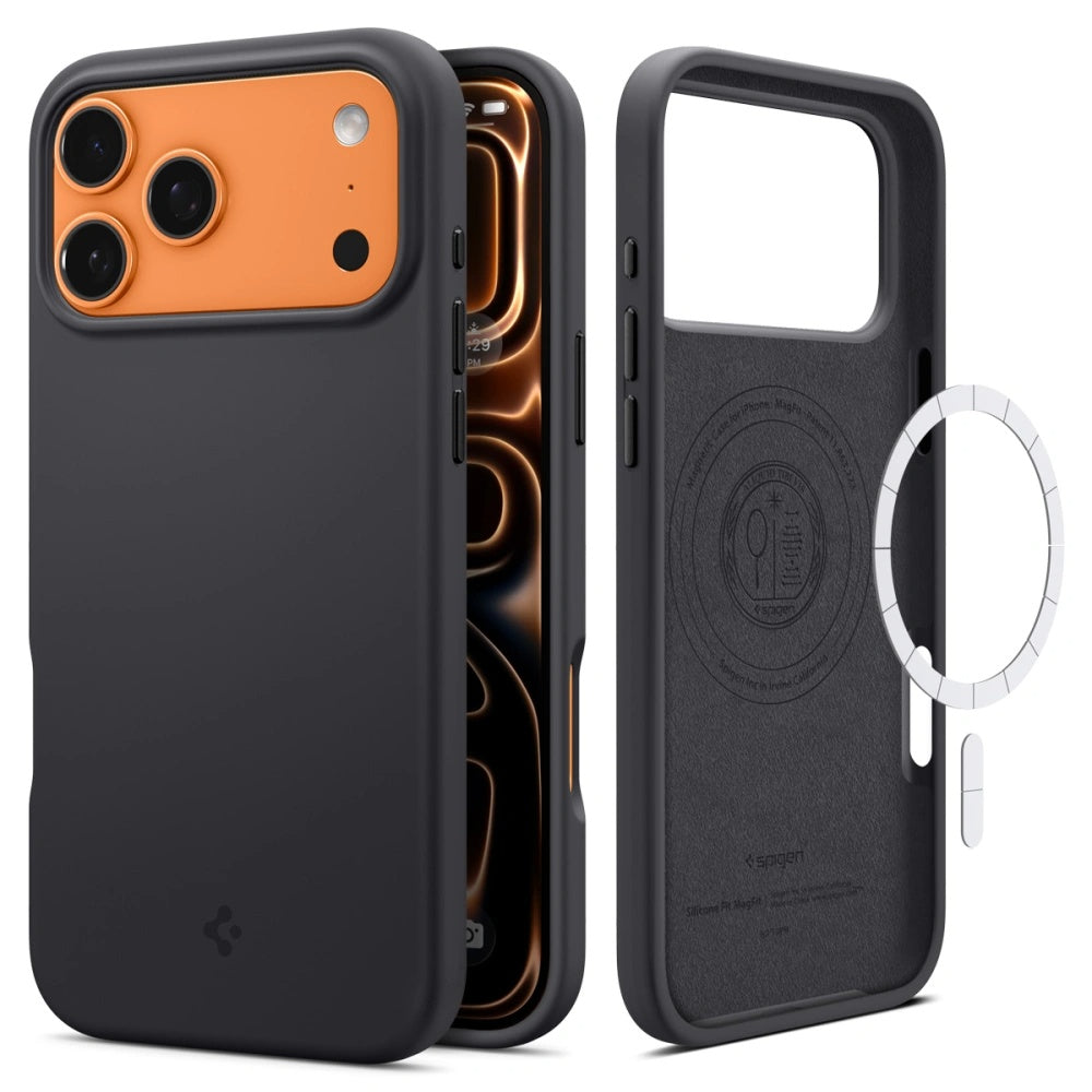 Spigen - Silicone Fit MagSafe - iPhone 17 Pro Max - Black