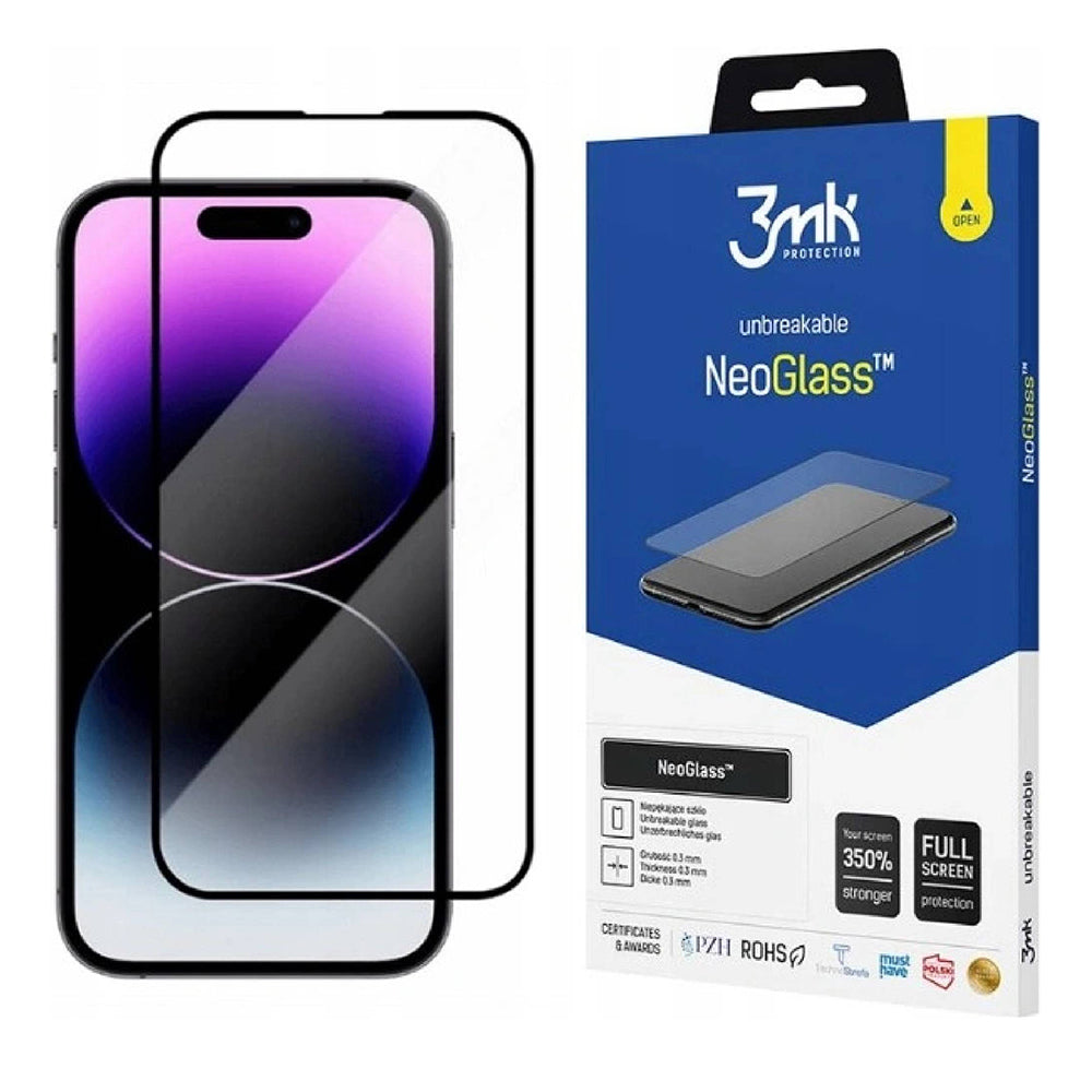3mk - NeoGlass Screen Protector - iPhone 14 Pro Max - Black