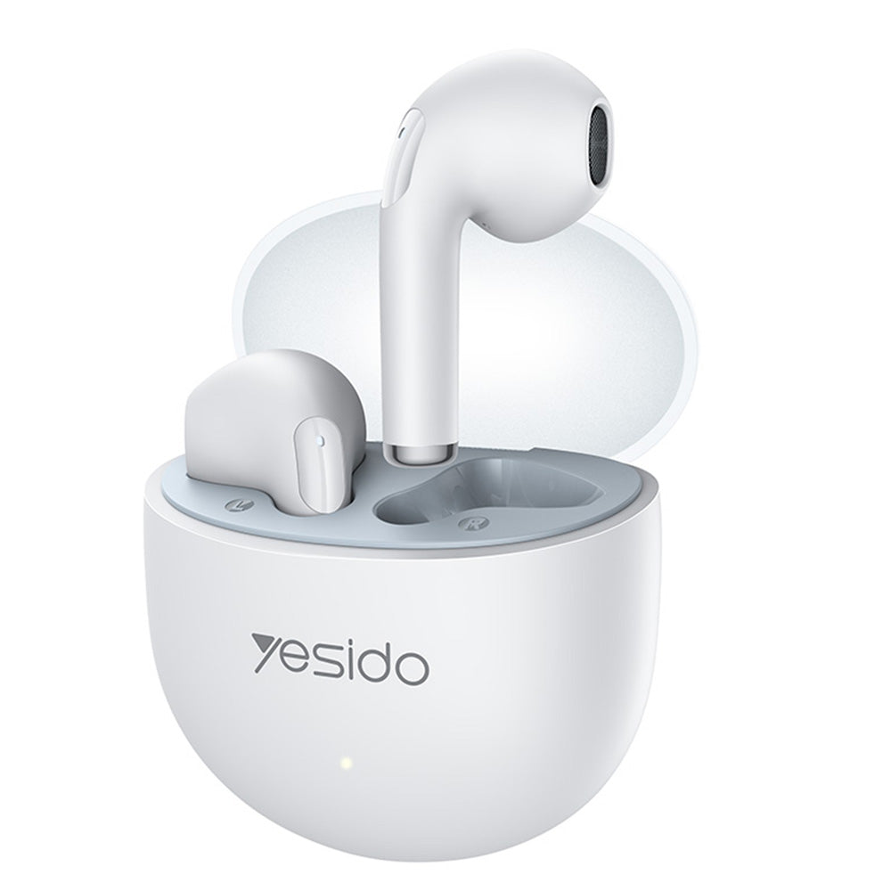 Yesido - Wireless Earbuds (TWS35) - with Microphone, Bluetooth 5.3, Half-in-ear Design, 250mAh - White