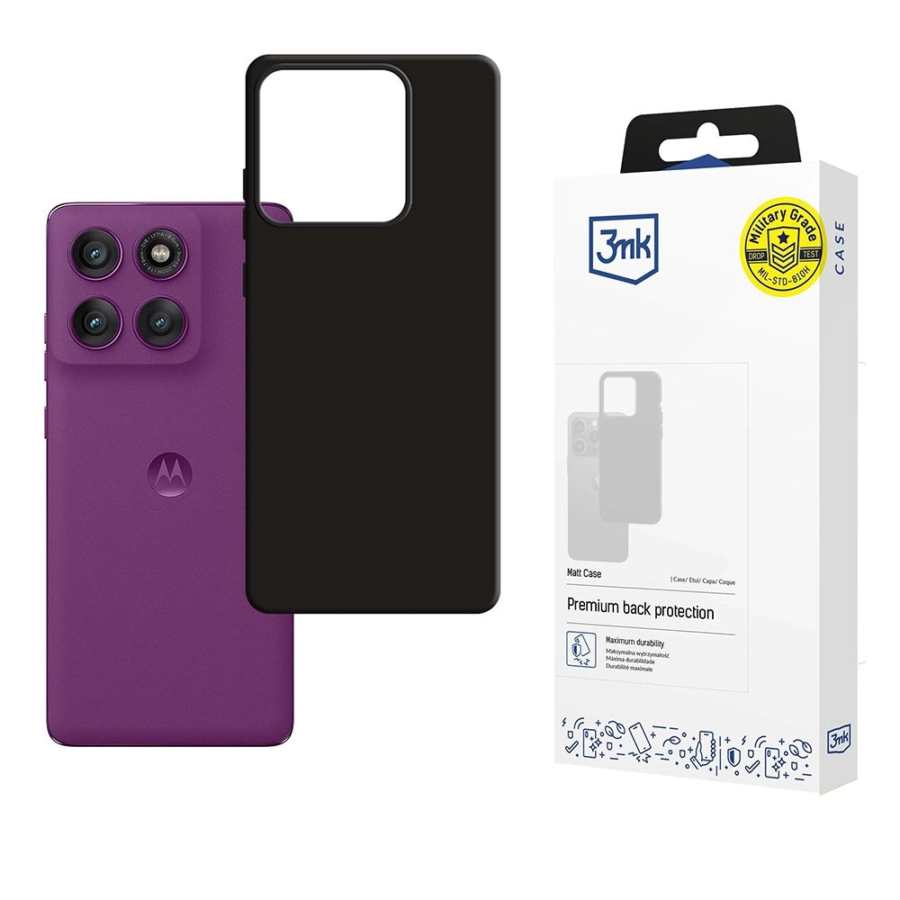 3mk - Matt Case - Motorola Edge 60 Pro - Black