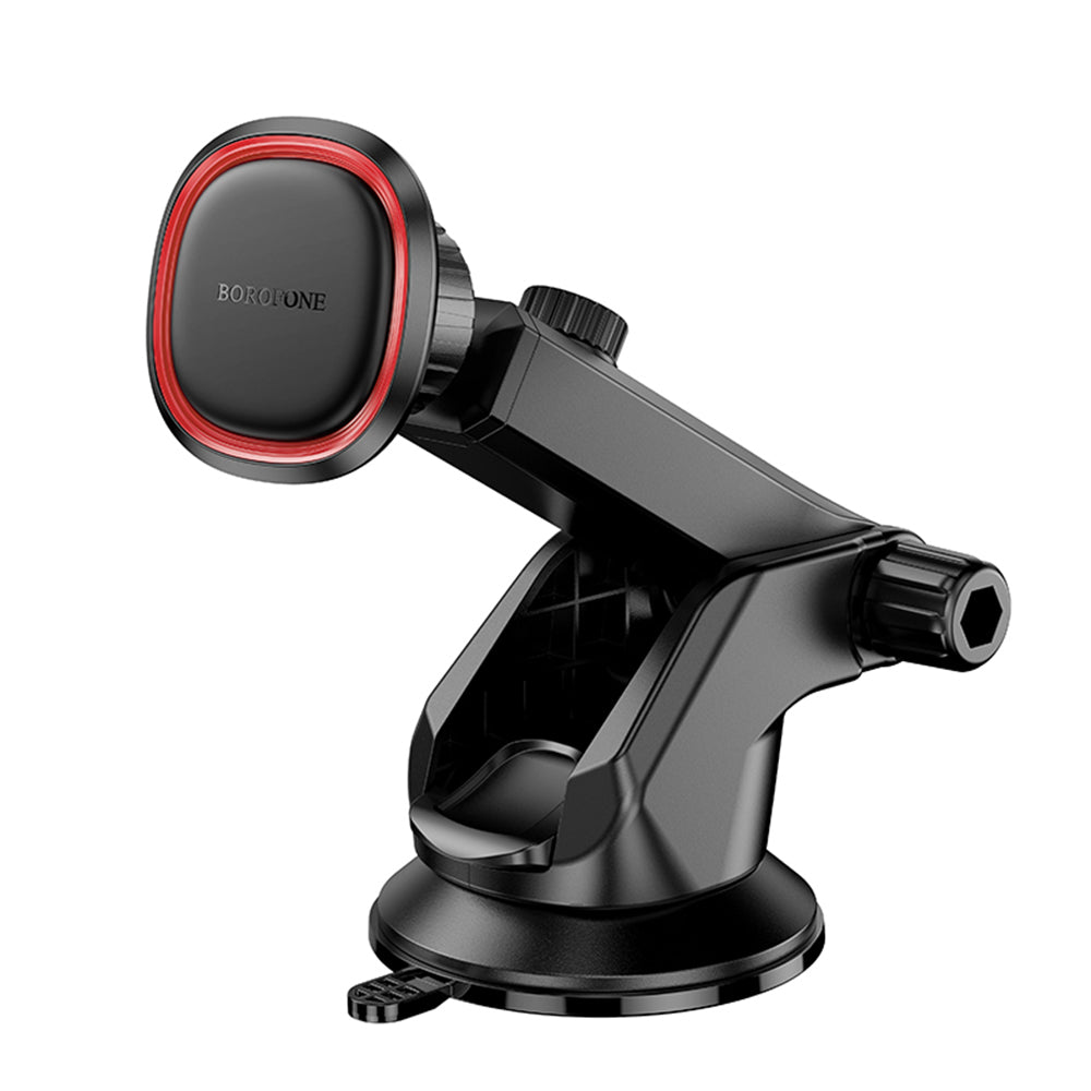 Borofone - Car Holder Roman (BH125) - Magnetic, with Suction Cup, for Dashboard/Windshield, 360° Adjust - Black Gray