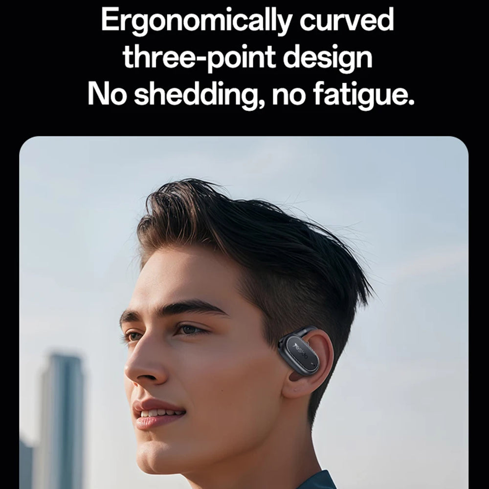 Yesido - Wireless Earbuds (YSP25) - with Bluetooth V5.3, Open-ear Design, IP54, 600mAh - Black