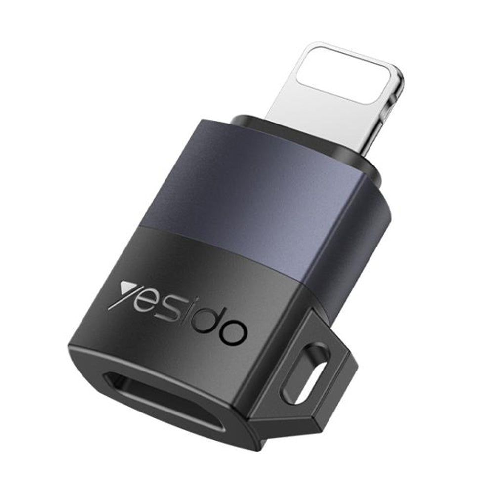 Yesido - OTG Adapter (GS27) - Type-C to Lightning, 480Mpb/s, Aluminum Alloy, 27W - Grey