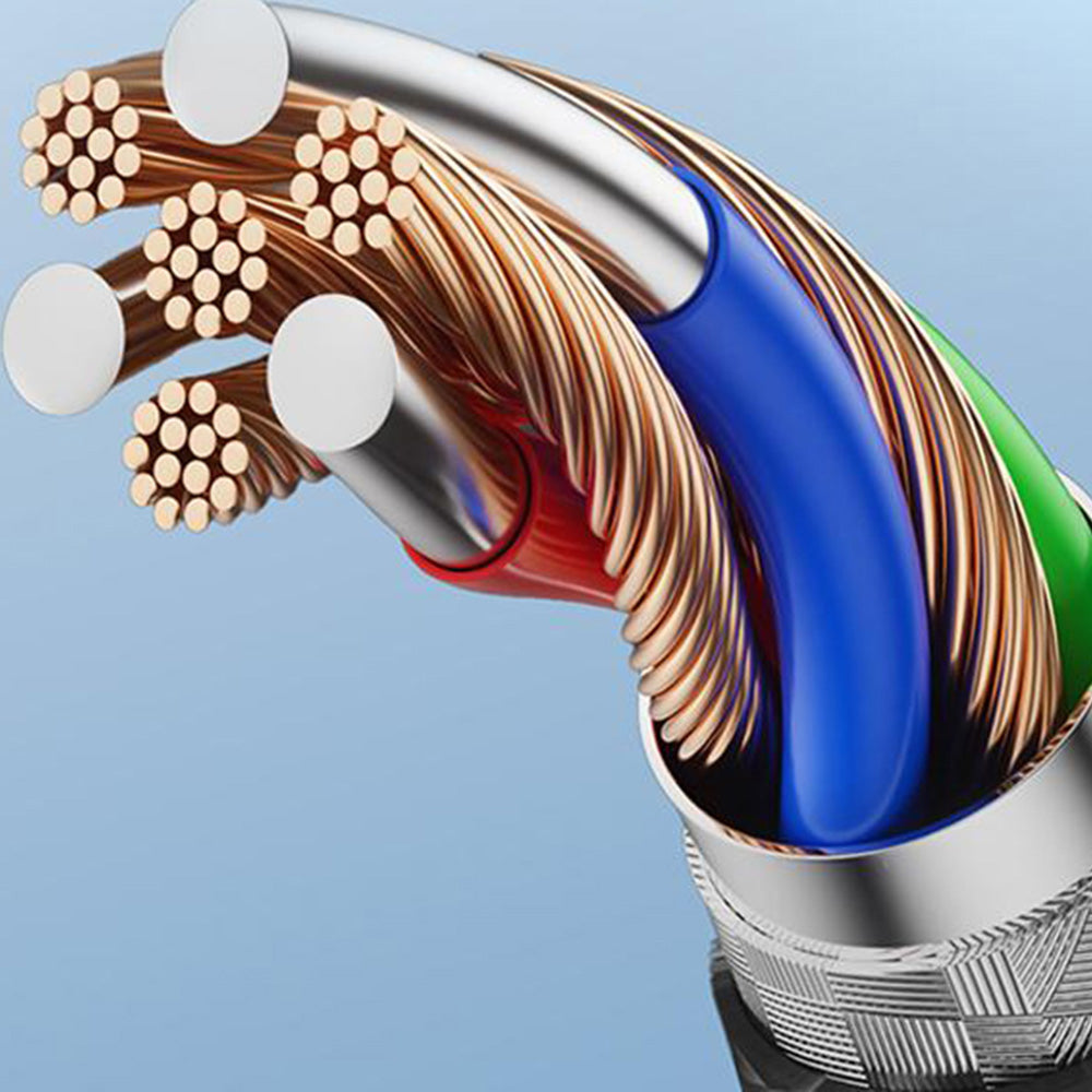 Yesido - Extension Adapter (GS26) - USB 2.0, with 1.5m Cable, Braided, High-Speed Transmission - Grey