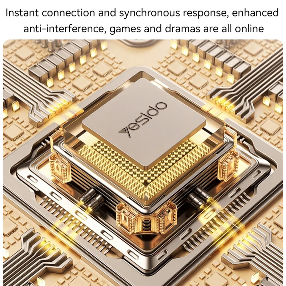 Yesido - Wireless Earbuds (YSP22) - Magnetic, Neckband Design, with Bluetooth V5.3, 500mAh, Type-C - Black