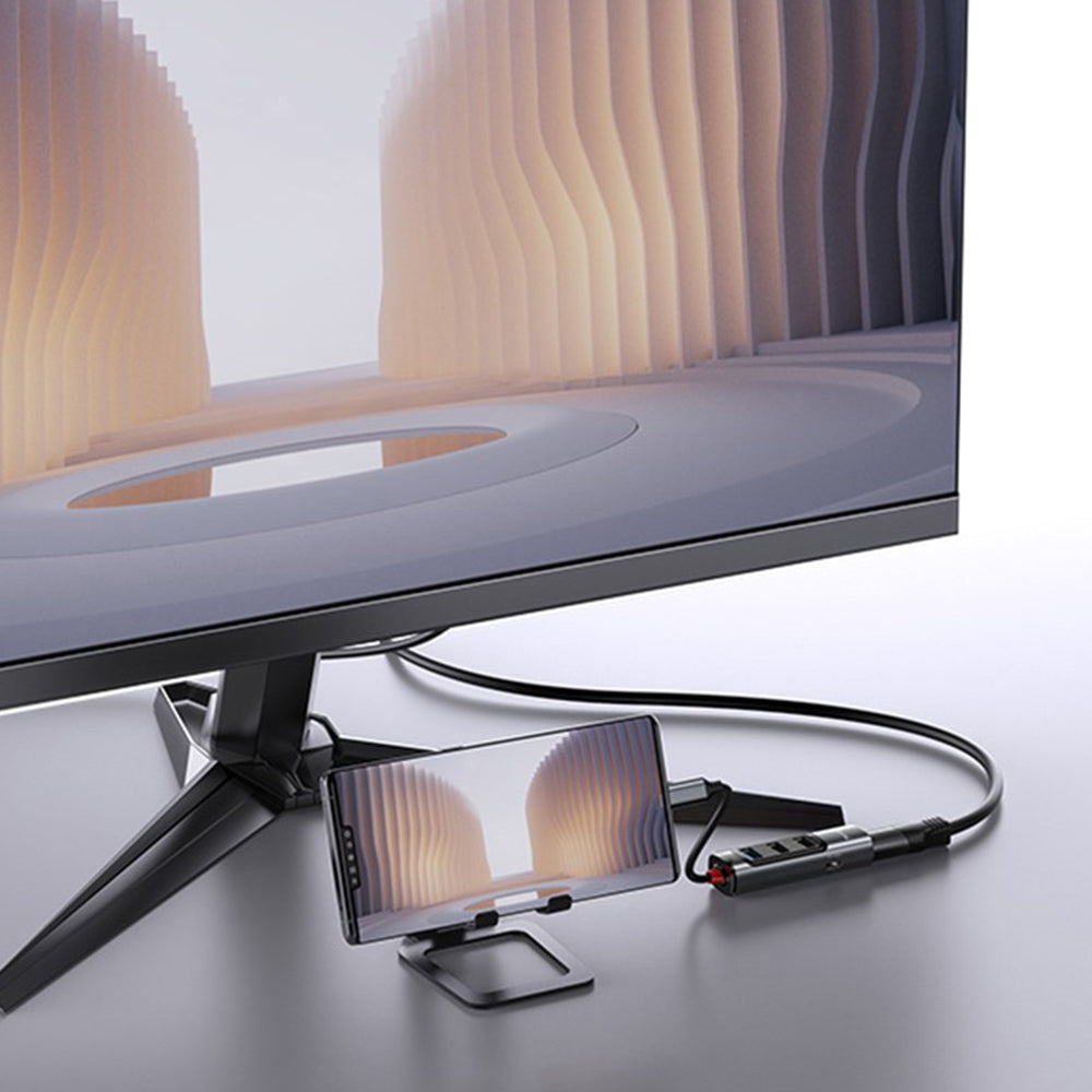 Yesido - Docking Station 5in1 (HB22) - Type-C to 3x USB, USB-C, HDMI, PD100W, Fast Charge, 4K@30Hz, 5Gbps - Gray