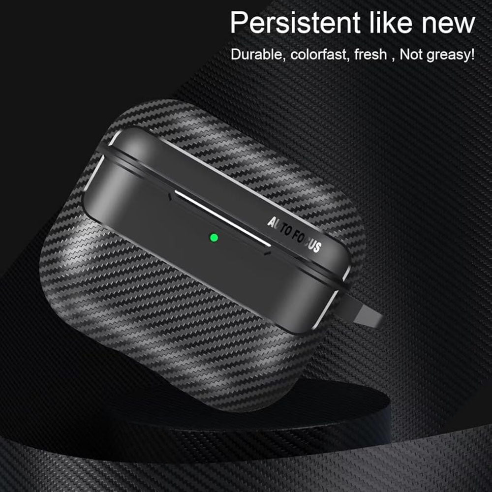 Techsuit - CarbonFiber - for AirPods 4 - Black