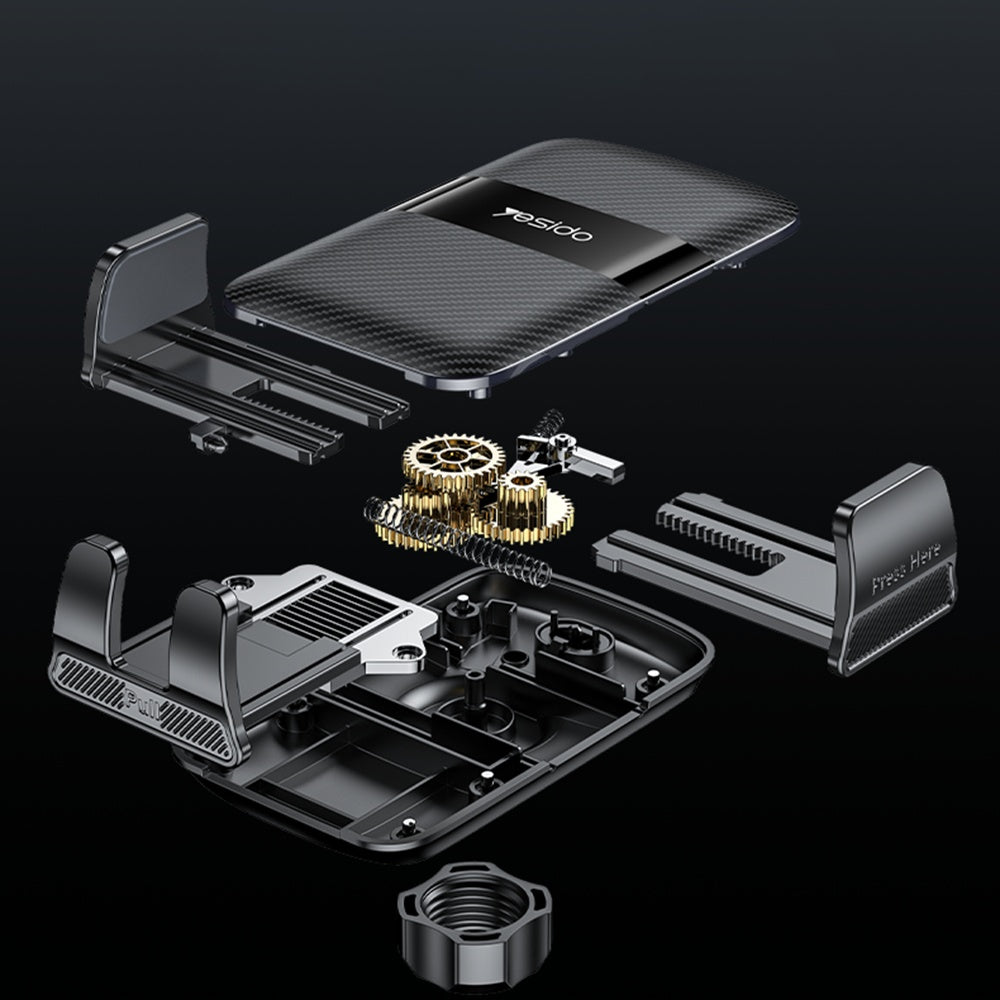 Yesido - Car Holder (C251) - for Air Vent, with Auto-locking, Carbon Fiber Panel, 360°, Universal - Black