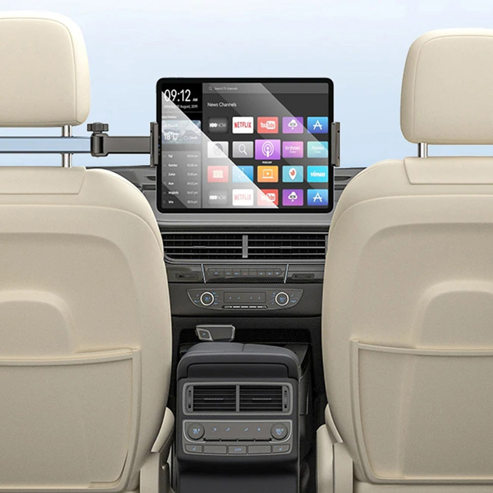 Yesido - Car Holder (C294) - for Headrest, 360, Telescopic, Extra Wide Clamping Arm, 4.7 - 13inch Devices - Black