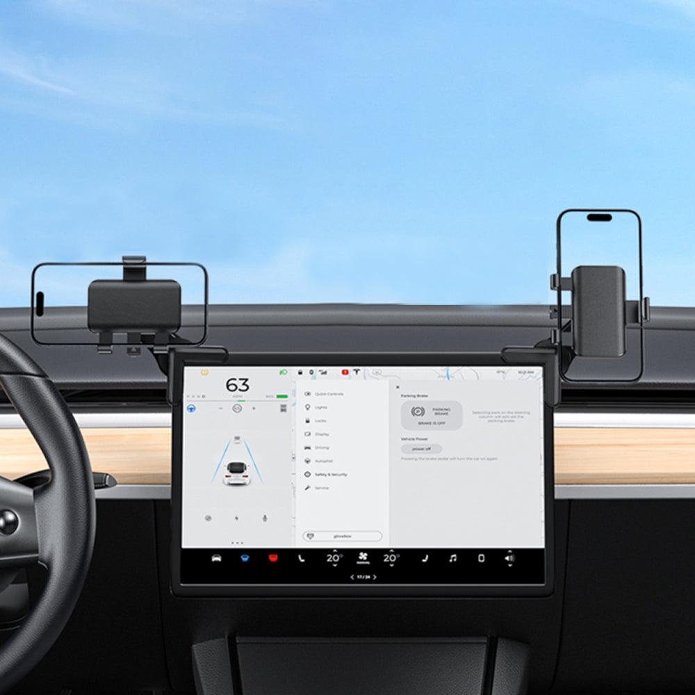 Yesido - Car Holder (C250) - For Computer Screen Corner, 360°, Snap-on Press Clip, Non-Slip, 4.7 - 6.8inch Phone - Black