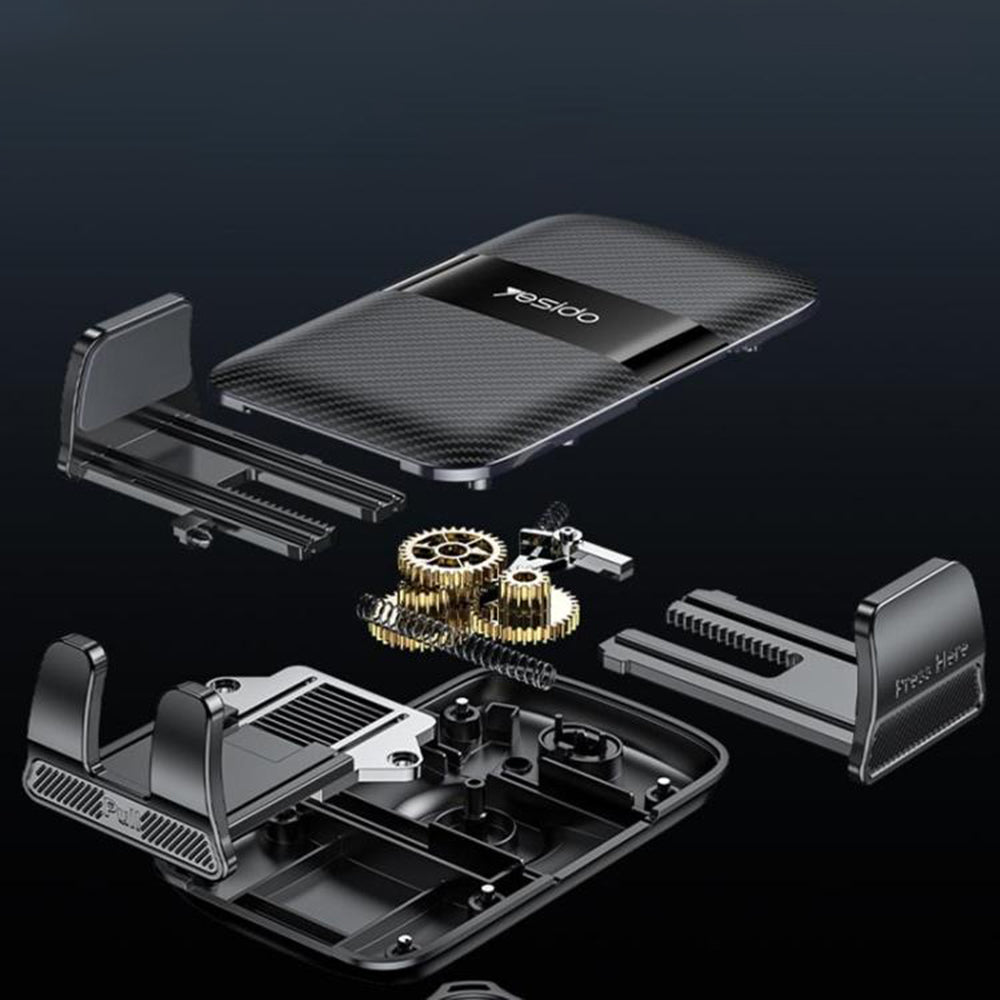 Yesido - Car Holder (C275) - for Dashboard, 1260-Degree All-Round Adjustment Design, 4.7-7.2" Phone - Black