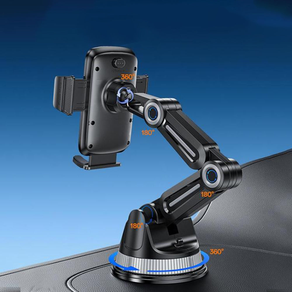 Yesido - Car Holder (C275) - for Dashboard, 1260-Degree All-Round Adjustment Design, 4.7-7.2" Phone - Black