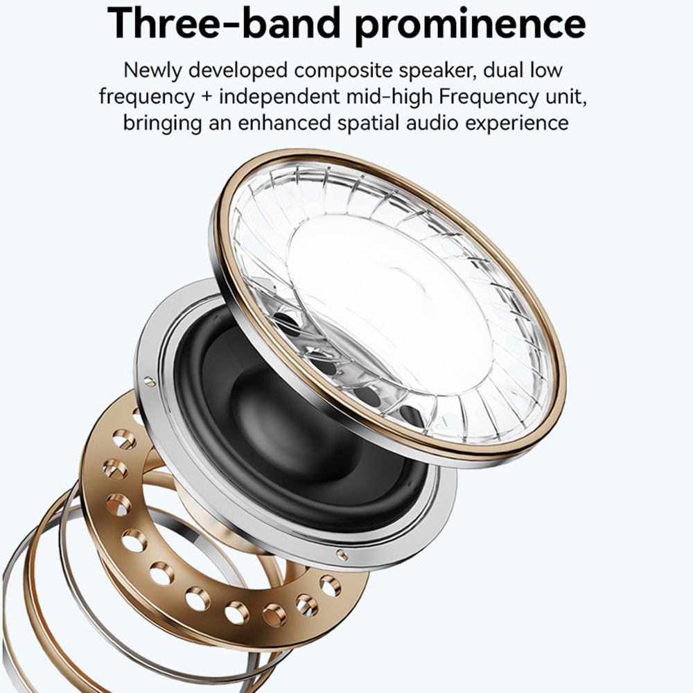 Yesido - Wireless Earbuds (YSP24) - with Bluetooth V5.4, Open-ear Design, Three-band Prominence, Touch, 400mAh, USB-C - Black