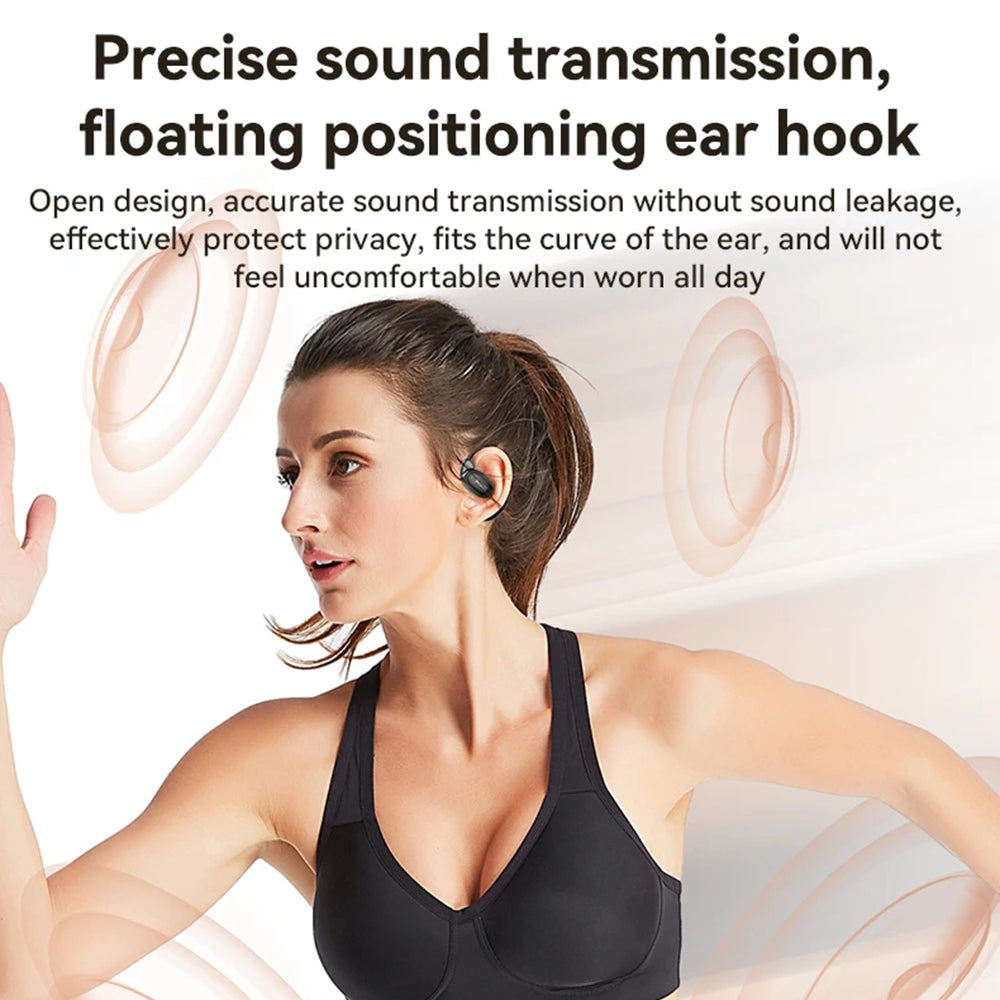 Yesido - Wireless Earbuds (YSP19 WH) - with Bluetooth V5.4, Open-ear Design, 400mAh, Type-C, 30hrs Working Time - White