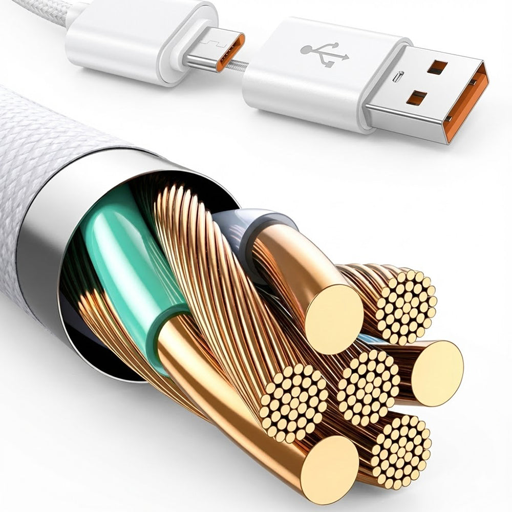 Lito - Data Cable Magnetic 4in1 (LD21) - 5A High Current, 100W Fast Charging, Magnetic Design, Built-in Smart Chip - White