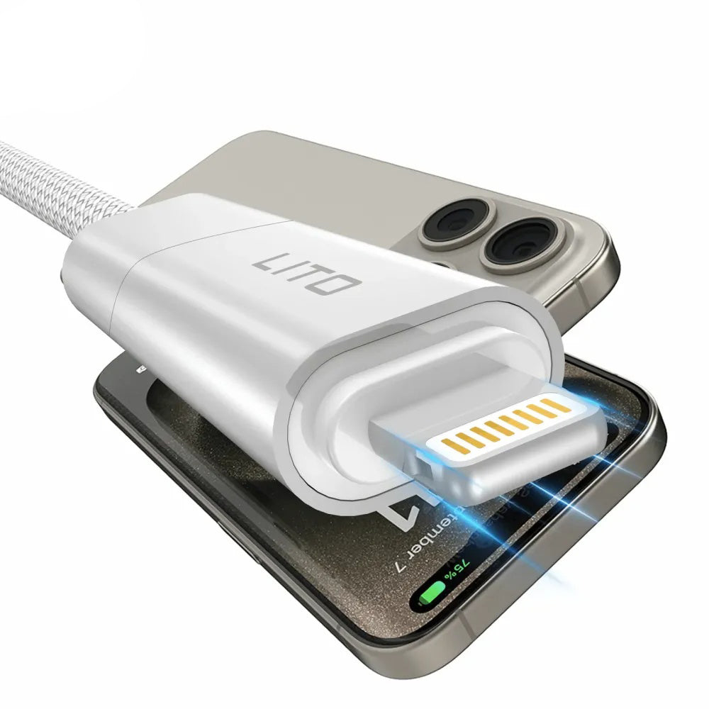 Lito - Data Cable Magnetic 4in1 (LD21) - 5A High Current, 100W Fast Charging, Magnetic Design, Built-in Smart Chip - Black