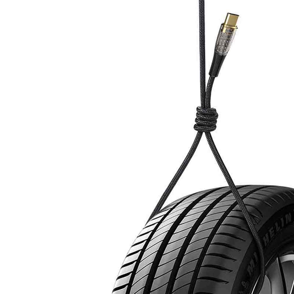 Lito - Data Cable Transparent 2in1 (LD12) - Type-C to Type-C, Lightning, Fast Charge, Braided, Anti-oxidant - Black