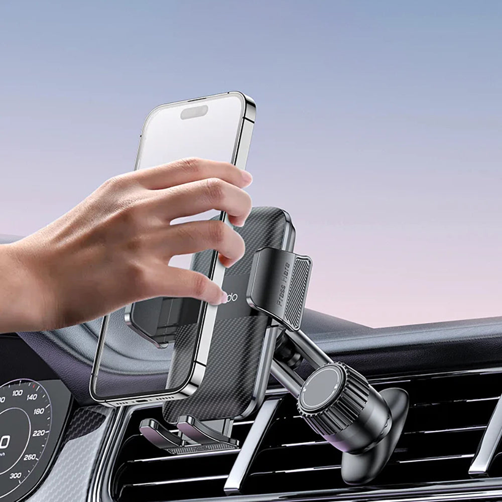 Yesido - Car Holder (C242) - for Air Vent, with Auto Extending Clip by Switch Button, Telescopic Arm - Black