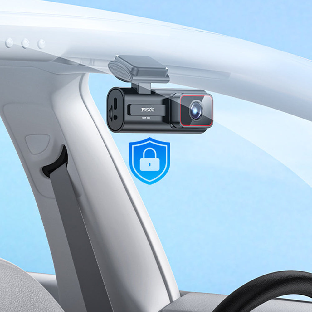 Yesido - Dash Camera (KM21) - Full HD 1080p, 145° Angle Range, 1.47" IPS Built-in Screen - Black