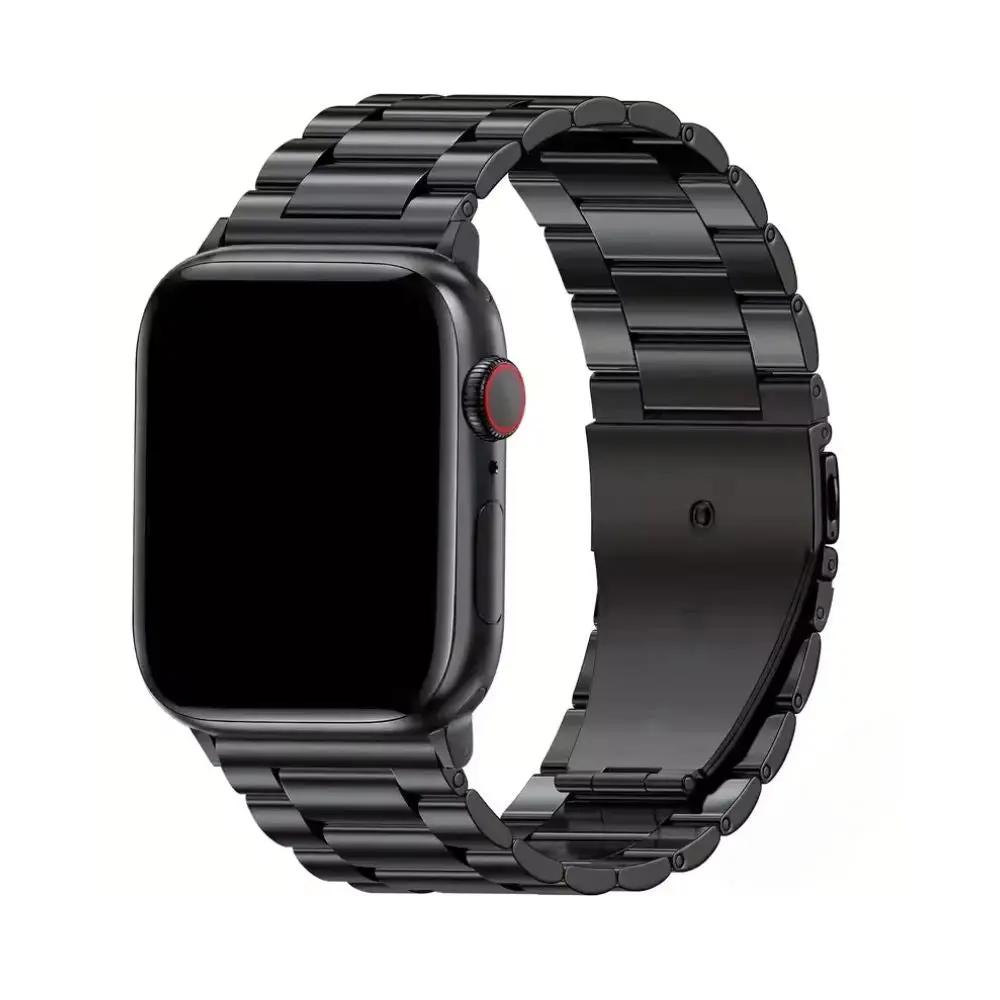 Λουράκι Μεταλλικό Μπρασελέ Μαύρο Για Apple Watch – 42mm Εως 49mm – PhoneBazaar