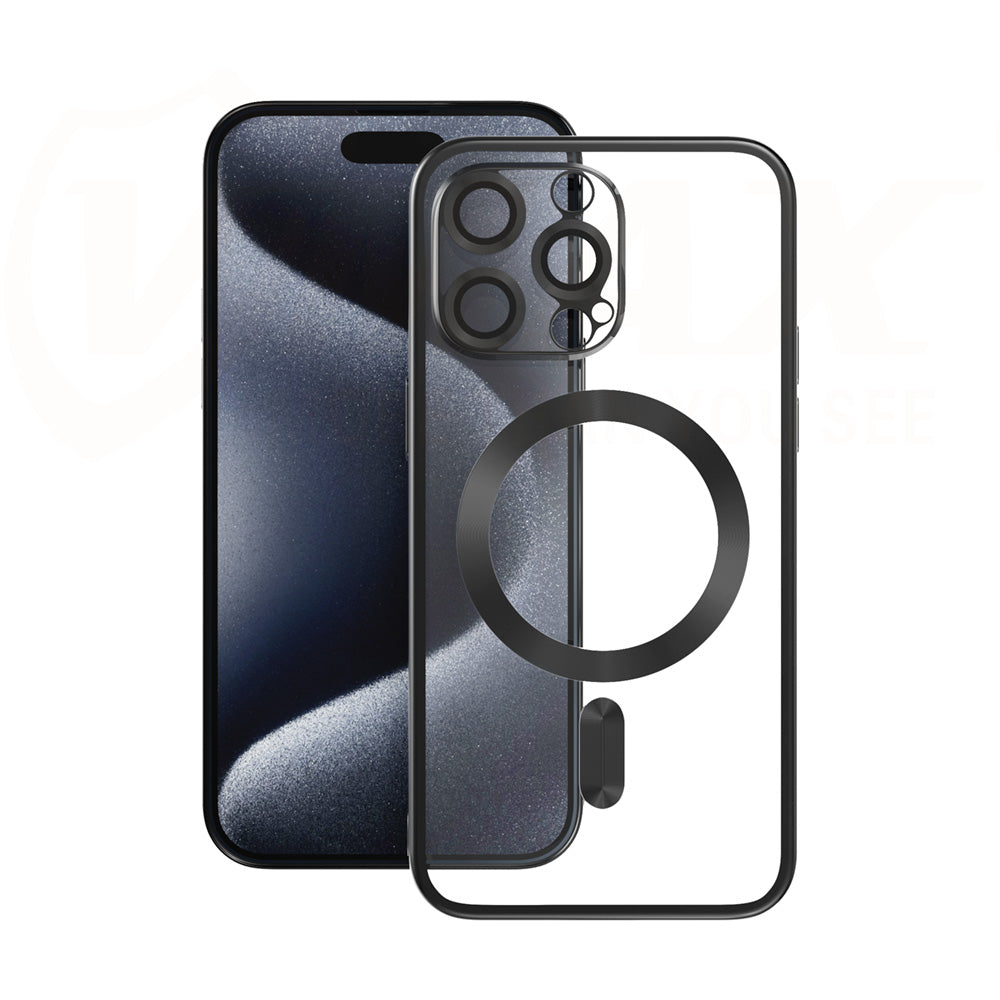 VMax για Electroplating Mag TPU Case for iPhone 15 Pro Max για Θήκη Προστασίας iPhone 15 Pro Max σε μαύρο χρώμα – PhoneBazaar