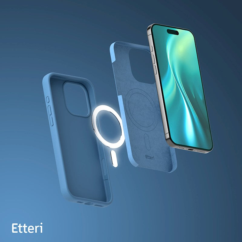 Etteri Silicone Mag case for iPhone 16 Pro Max - Θήκη προστασίας iPhone 16 Pro Max σε Μπλε Χρώμα