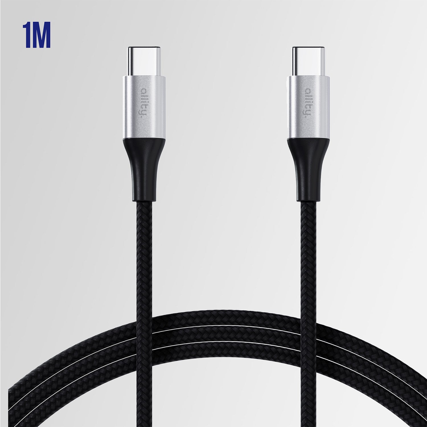 Καλώδιο Allity AUC-01 USB-c - USB-c 1,0 m 100W μαύρο
