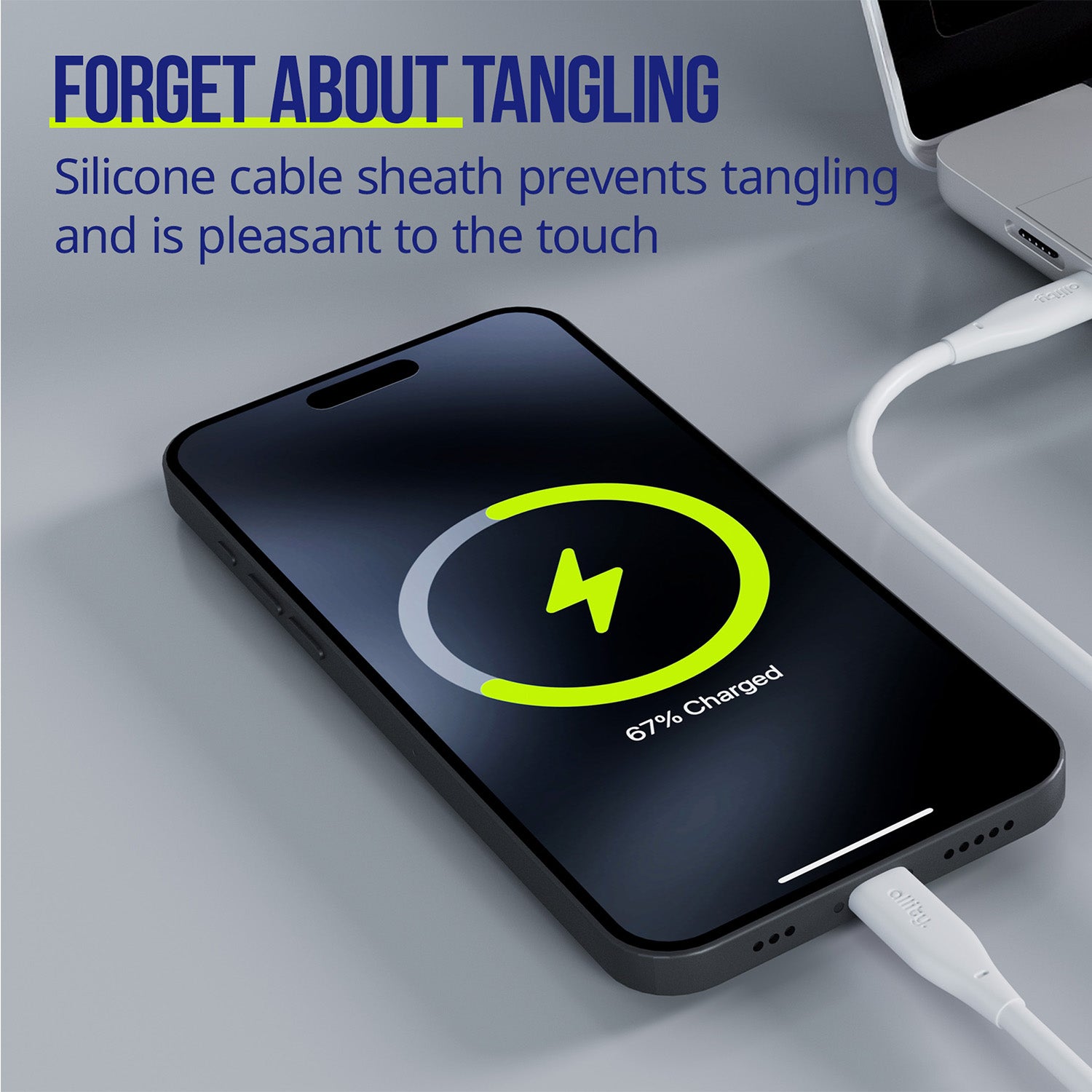 Καλώδιο Allity AUC-02 USB-c - lightning 1,0 m 27W λευκό
