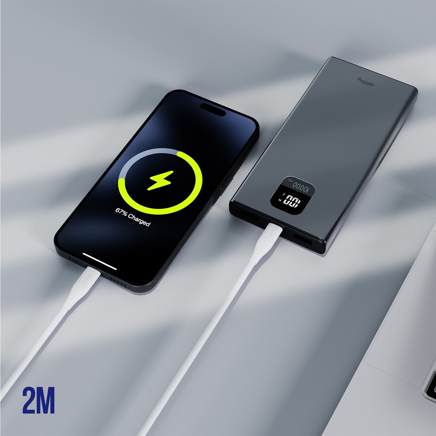 Καλώδιο Allity AUC-02 USB-c - lightning 2,0 m 27W λευκό