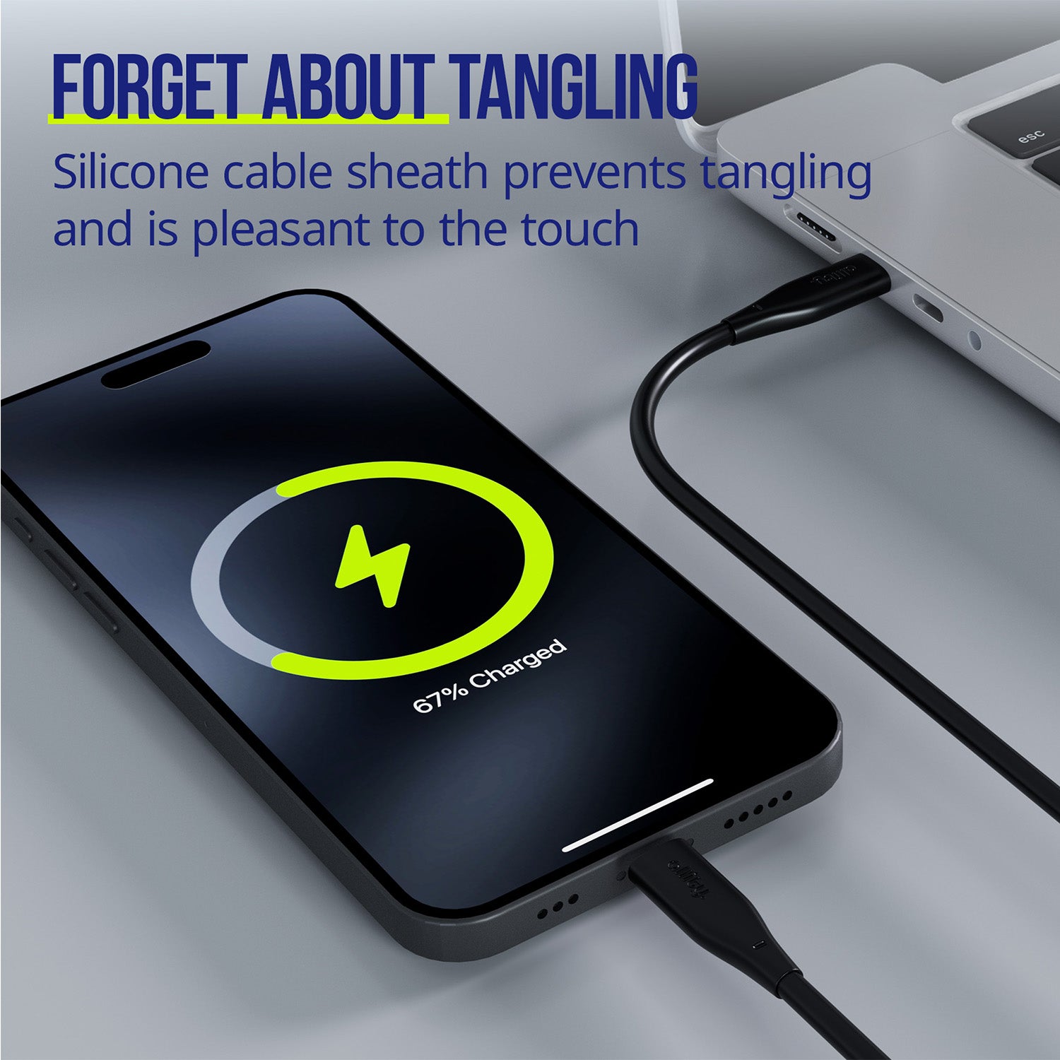 Καλώδιο Allity AUC-02 USB-c - USB-c 1,0 m 60W μαύρο