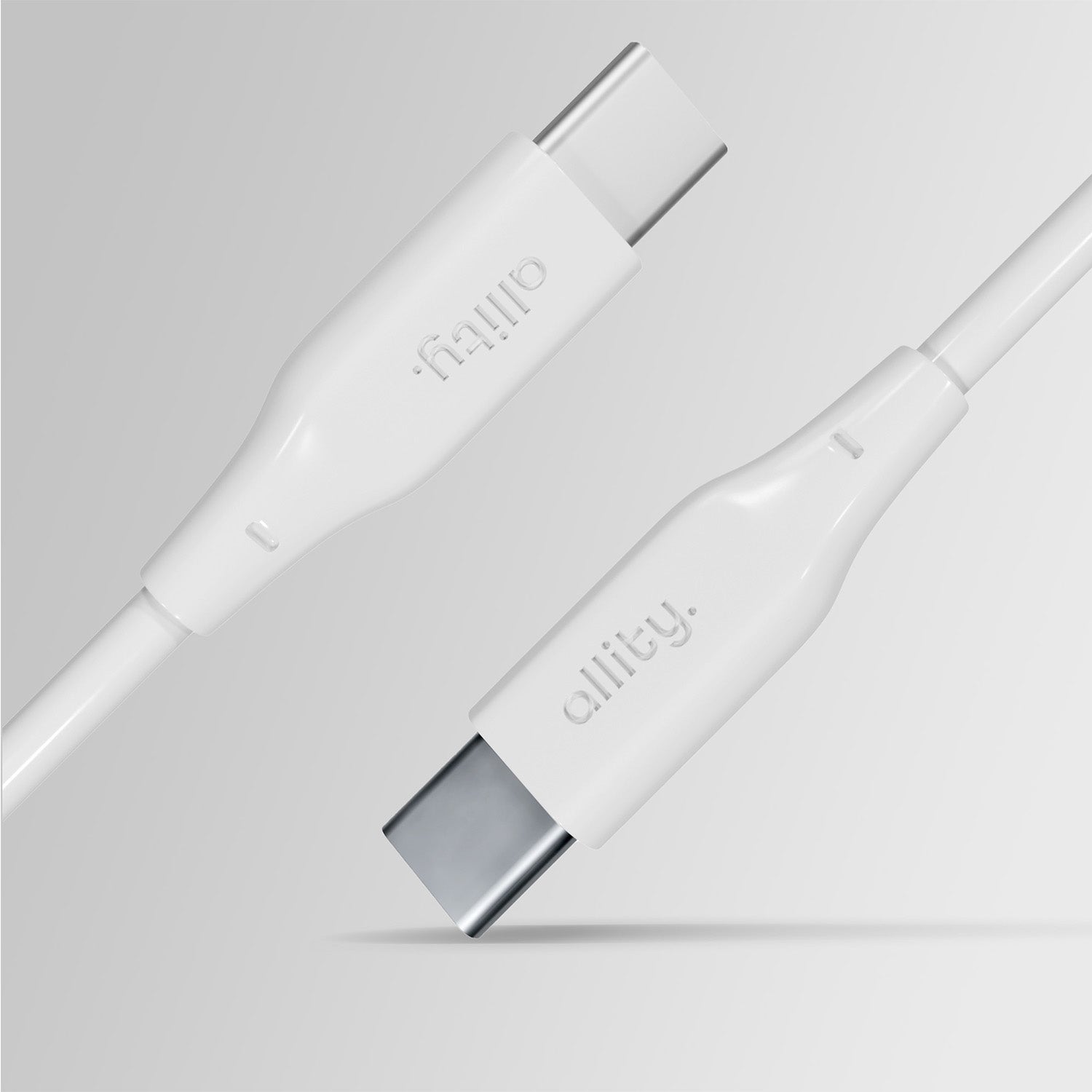 Καλώδιο Allity AUC-02 USB-c - USB-c 1,0 m 100W λευκό
