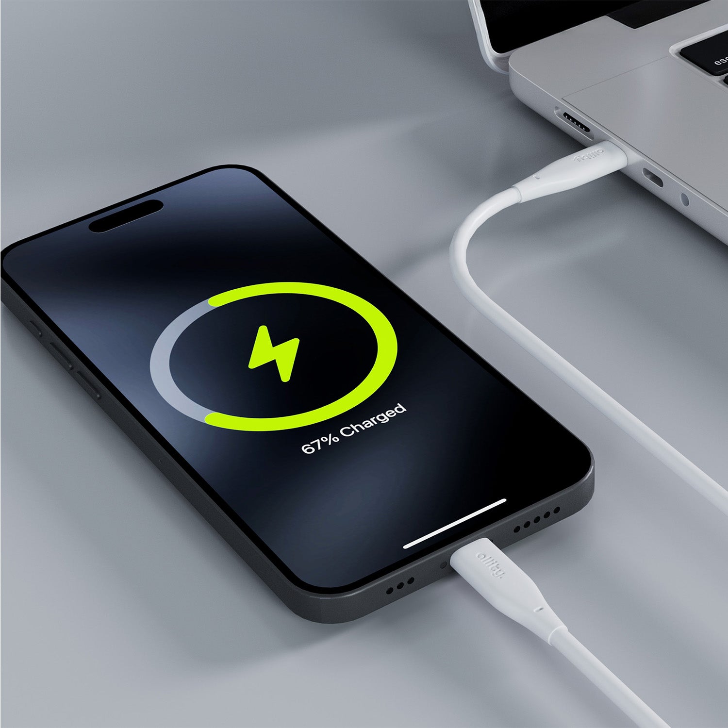 Καλώδιο Allity AUC-02 USB-c - USB-c 2,0 m 100W λευκό