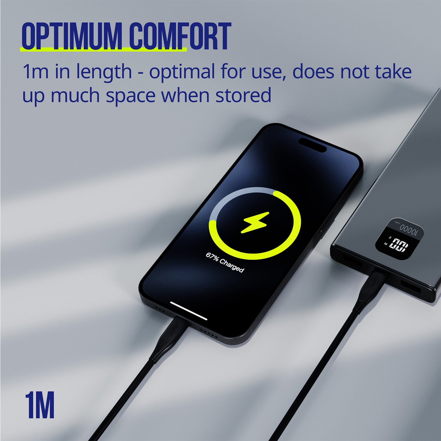 Καλώδιο Allity AUC-02 USB-c - USB-c 1,0 m 100W μαύρο