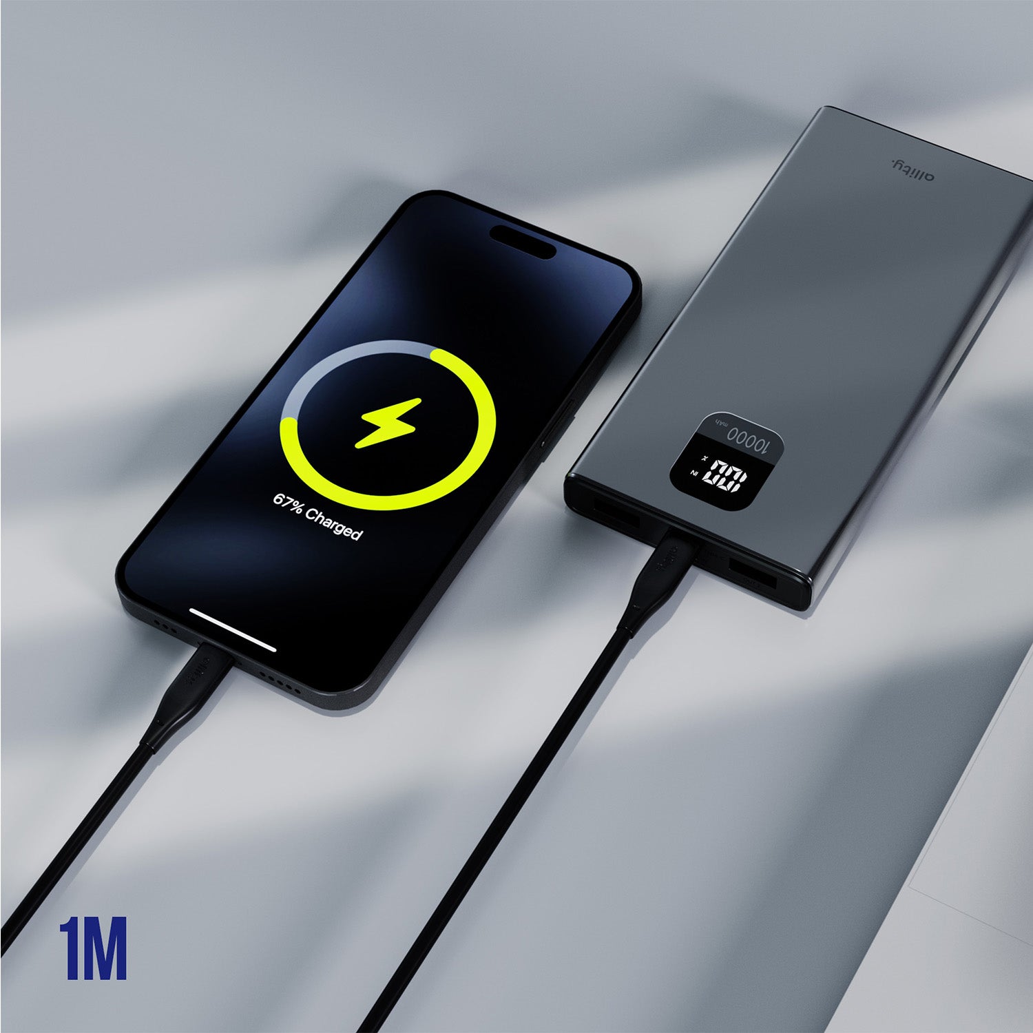 Καλώδιο Allity AUC-02 USB-c - USB-c 1,0 m 100W μαύρο