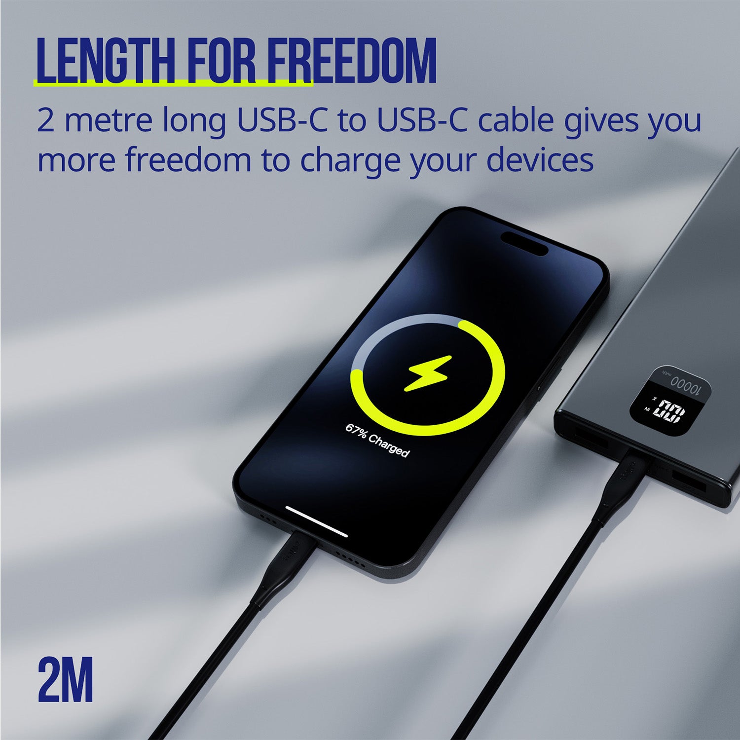 Καλώδιο Allity AUC-02 USB-c - USB-c 2,0 m 100W μαύρο