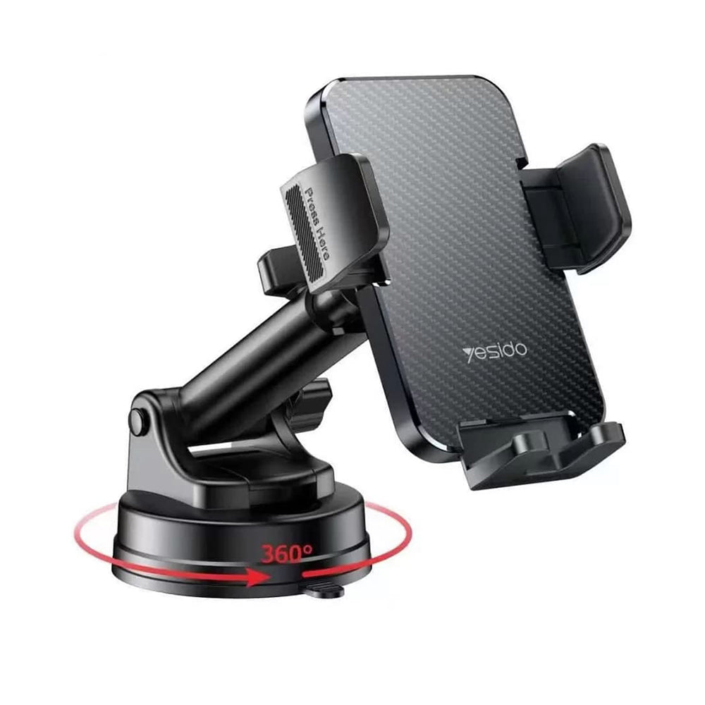 Yesido - Car Holder (C173) - for Windshield and Dashboard - Black