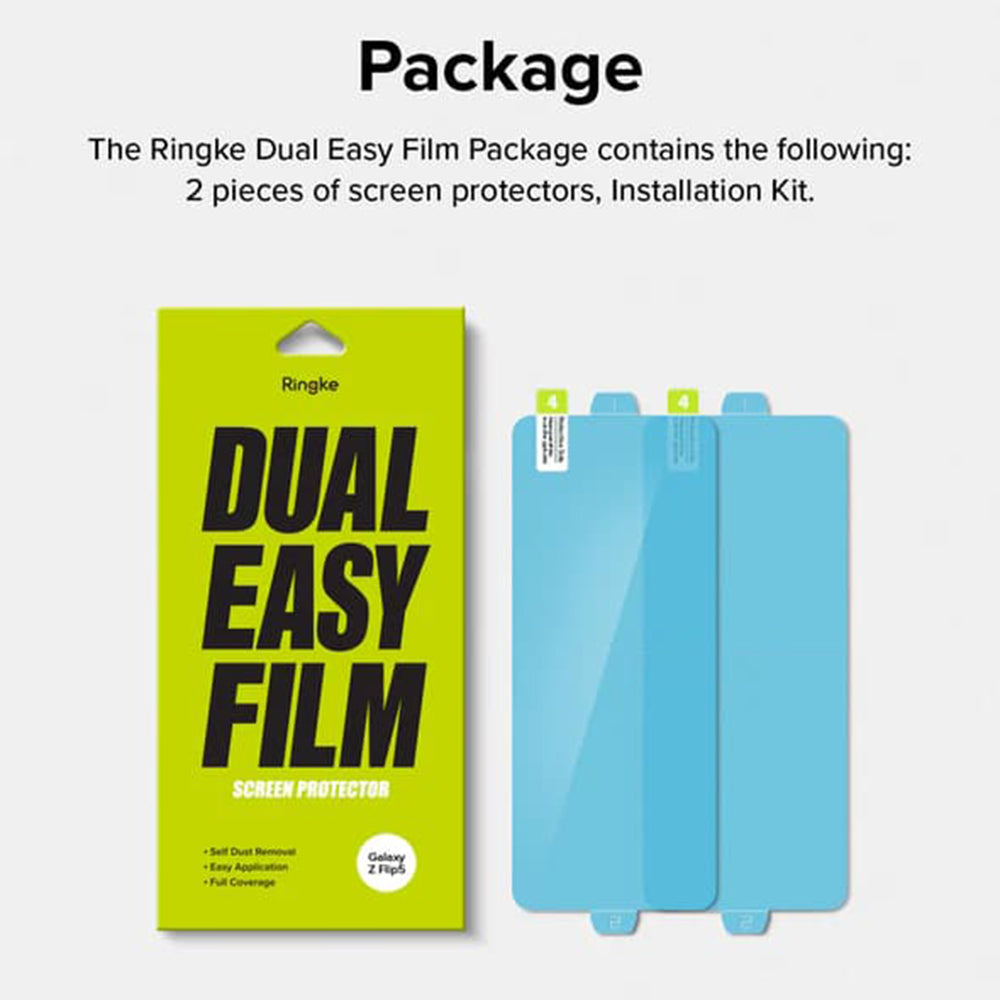 Ringke - Dual Easy Full (2 pack) - Galaxy Z Flip5 - Clear