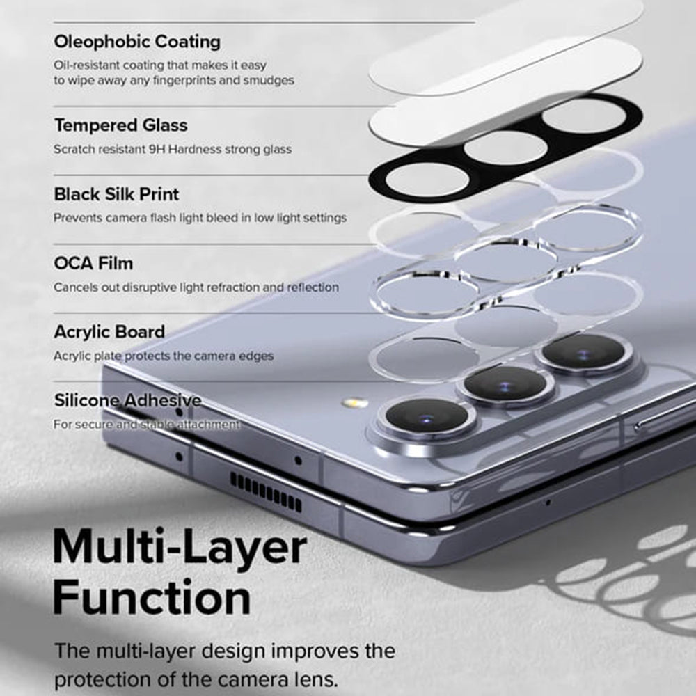 Ringke - Camera Protector Glass (2 pack) - Galaxy Z Fold5 - Black