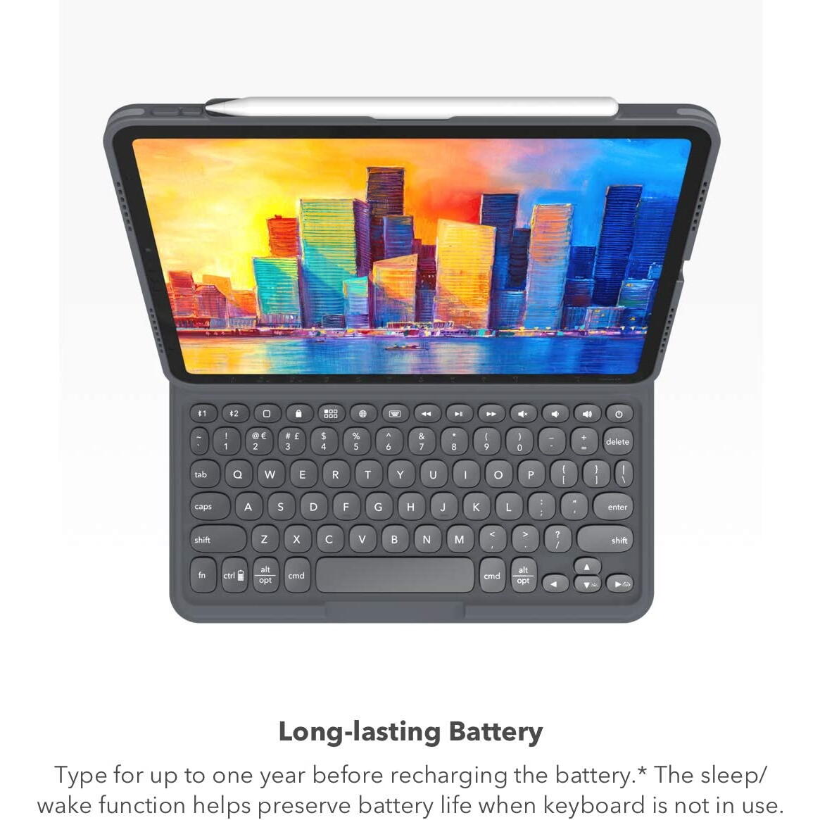 ZAGG Pro Keys Θήκη με πληκτρολόγιο για Apple iPad 10,9" (4ης & 5ης Γενιάς) σε charcoal χρώμα (UK) - 103407271