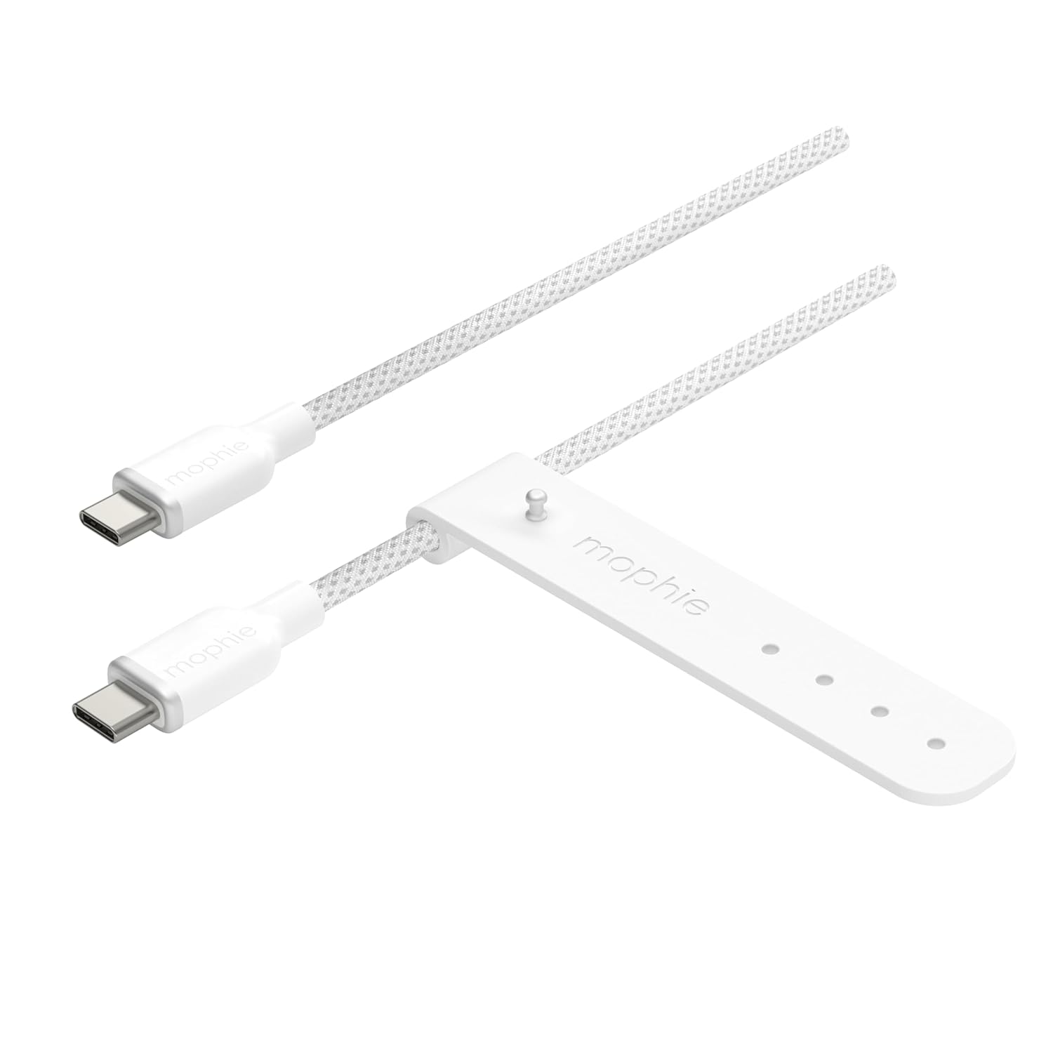 Mophie Charge Stream® Καλώδιο φόρτισης USB-C to USB-C (2 μέτρα – λευκό braided)