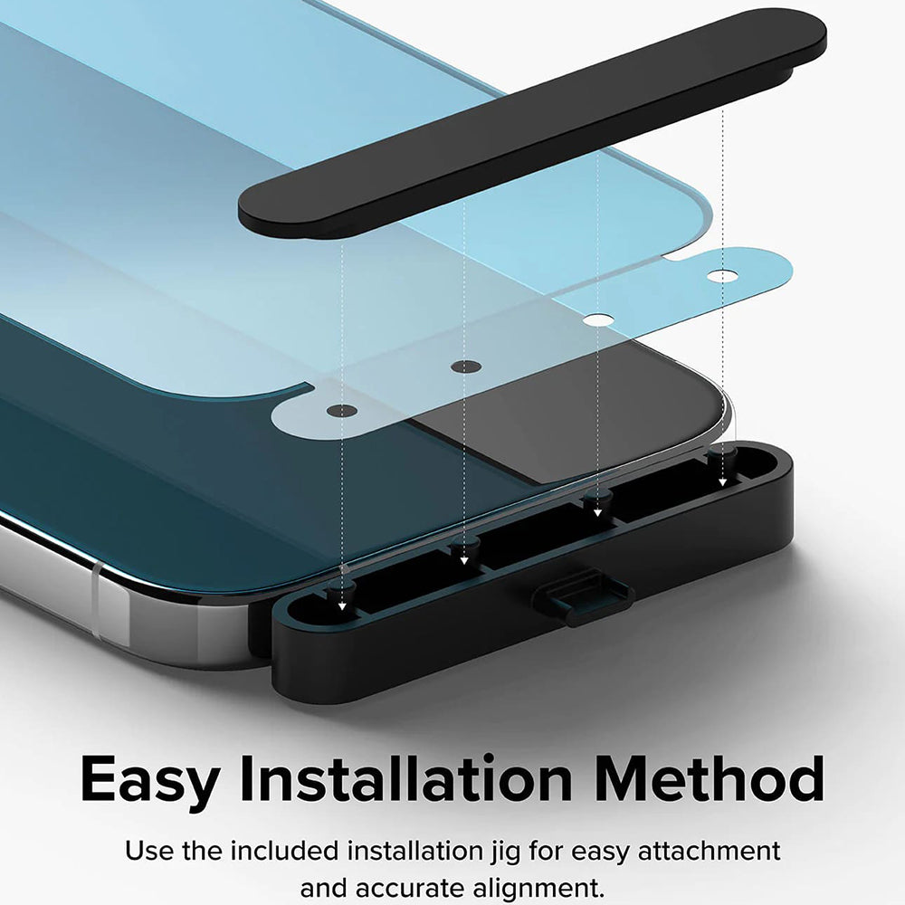 Ringke - Tempered Glass - iPhone 15 Pro - Black