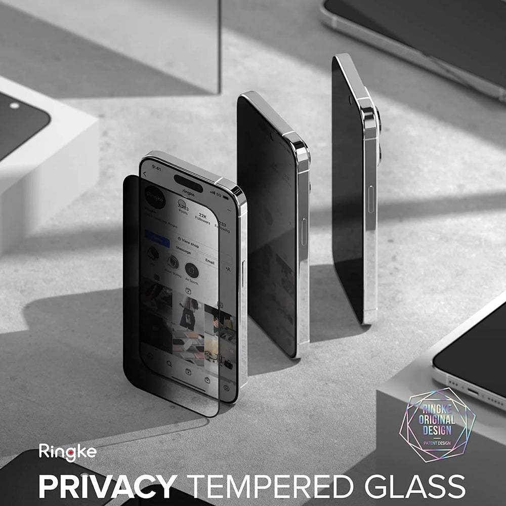 Ringke - Tempered Glass - iPhone 15 Pro Max - Privacy